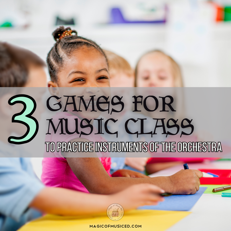 3 Games for Music Class to Practice Instruments of the Orchestra