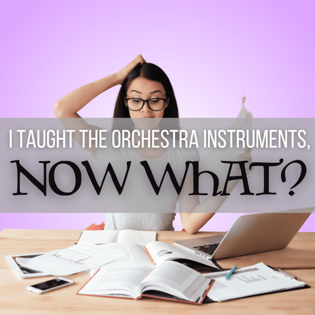 I Taught the Orchestra Instruments, Now What?