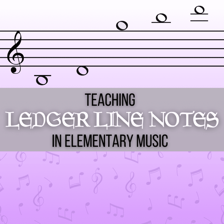 Teaching Ledger Line Notes in Elementary Music