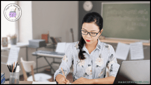 Elementary music teacher communicating with parents to build strong parent-teacher relationships in music education.