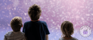 Children imagining a sparkling winter sky while singing multicultural songs in elementary music class.